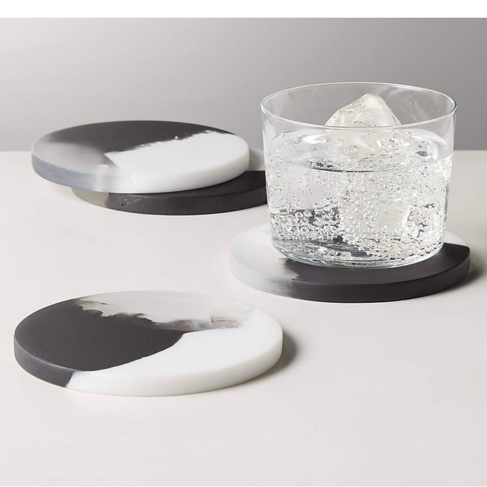 Cb2 Kaine Resin Coaster set